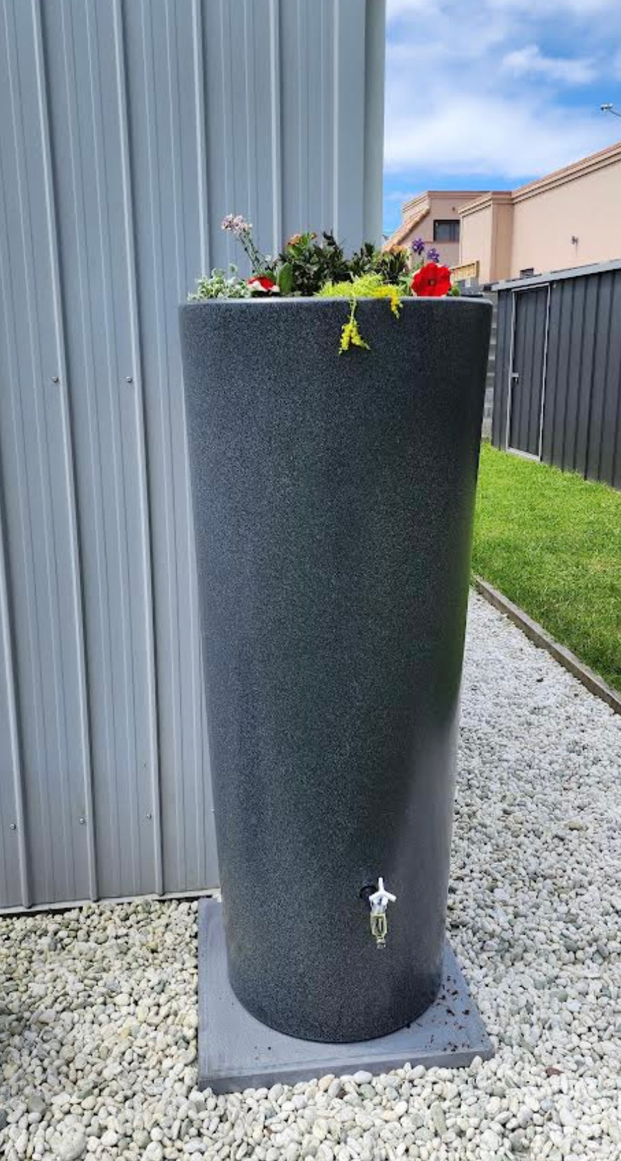 Stone 2in1 350L Rainwater Tank - Lava