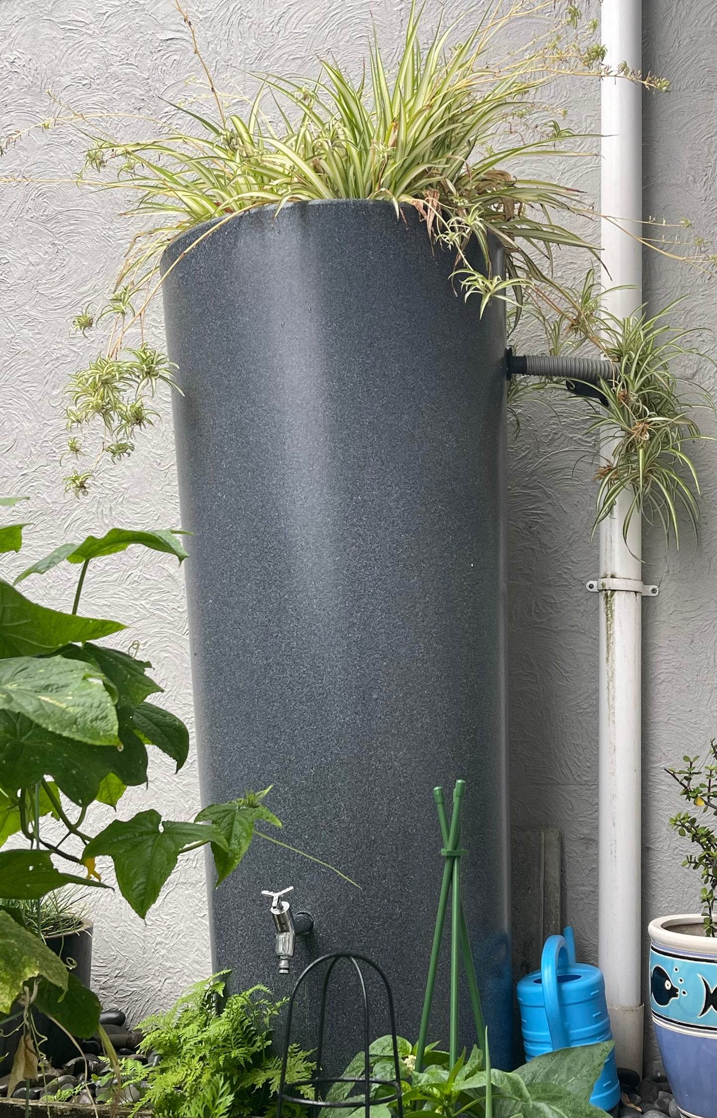 Stone 2in1 350L Rainwater Tank - Lava