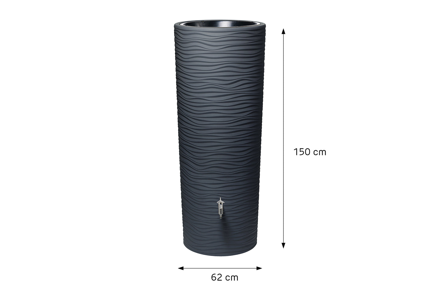 Natura 2in1 350L Rainwater Tank - Graphite Grey