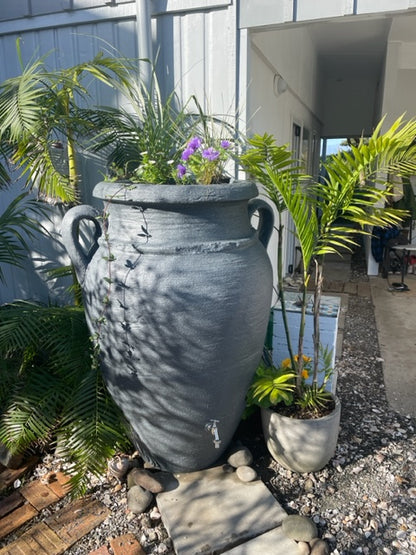 Antique Amphora Rainwater Tank 600L - Dark Granite