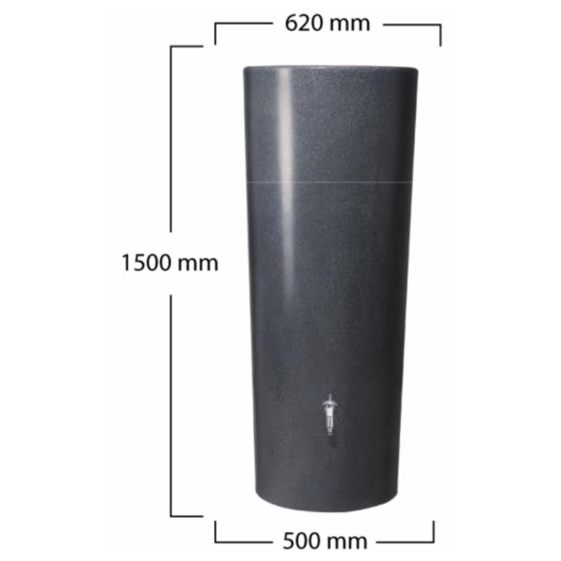 Stone 2in1 350L Rainwater Tank - Lava